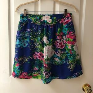 Anthropologie Floral Skirt